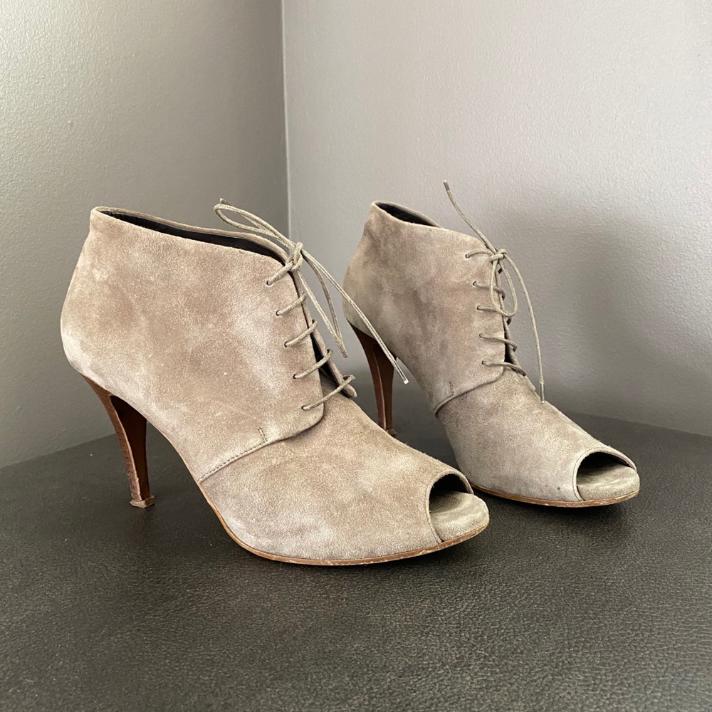 J. Crew suede laced booties